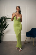 ABITO LUNGO SUMMER SCOLLO V VERDE