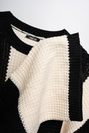 MAGLIONE UNCINETTO BICOLOR