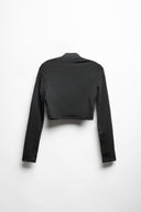 TOP MANICA LUNGA LACCI SCOLLO