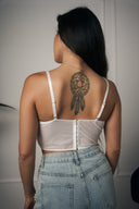 BRALETTE PIZZO E PERLE BIANCO