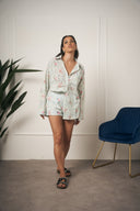 COORDINATO CELESTE RICAMATO