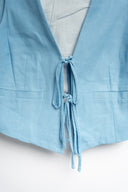 COORDINATO GILET CARGO AZZURRO