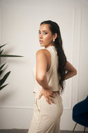 TAILLEUR GILET GESSATO BEIGE