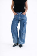 JEANS BLU CHIARO CARGO