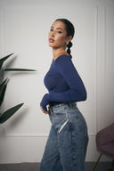 MAGLIA MANICA LUNGA BLU