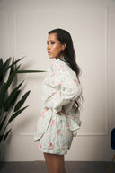 COORDINATO CELESTE RICAMATO