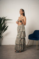 COORDINATO SKIRT VOLANT VERDE