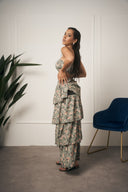 COORDINATO SKIRT VOLANT VERDE
