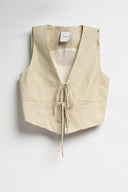 COORDINATO GILET CARGO BEIGE