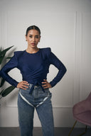 MAGLIA-BODY MANICA LUNGA NODO