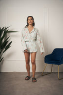 COORDINATO CELESTE RICAMATO