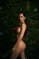 COSTUME 2pz LEOPARDATO CON ROSE