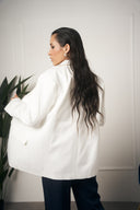 BLAZER OVER CON GILET BIANCO