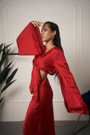 COORDINATO IN RASO ROSSO