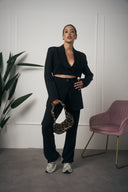 TAILLEUR CUT-OUT NERO