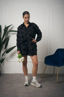 COORDINATO CAMICIA CON ROSE NERO