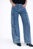 JEANS BLU CHIARO CARGO