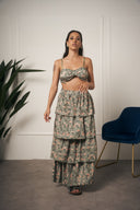 COORDINATO SKIRT VOLANT VERDE