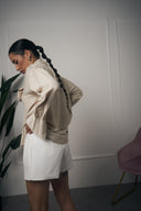 CAMICIA BEIGE FIOCCO