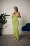 ABITO LUNGO SUMMER SCOLLO V VERDE