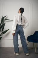 CAMICIA BIANCA MANICA FIORE