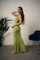 ABITO LUNGO SUMMER SCOLLO V VERDE