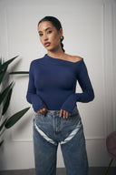 MAGLIA MANICA LUNGA BLU