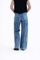 JEANS BLU CHIARO CARGO