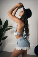 COORDINATO DENIM CHIARO PIZZO