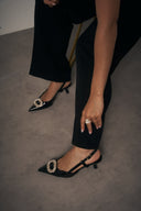 DECOLTE NERO LUCIDO DIAMANTE