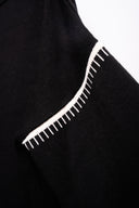 MAGLIONE NERO DECORO BIANCO