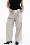 PANTALONE GESSATO BEIGE