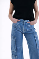 JEANS BLU CHIARO CARGO