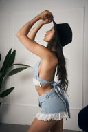 COORDINATO DENIM CHIARO PIZZO