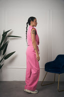 TAILLEUR ROSA GILET CON SPALLE IMBOTTITE