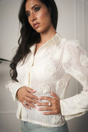 CAMICIA UNCINETTO CON FIORI