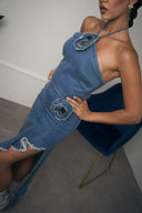 COORDINATO DENIM TOP E GONNA
