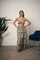 COORDINATO SKIRT VOLANT VERDE