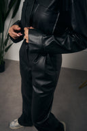COORDINATO IN PELLE CROP