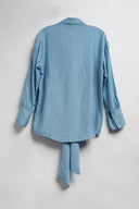 CAMICIA CON FIOCCO AZZURRA