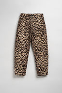 JEANS BARREL LEOPARDATO
