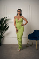ABITO LUNGO SUMMER SCOLLO V VERDE