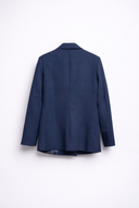 BLAZER BLU CON SPILLA A FIORE