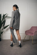 TAILLEUR BLAZER E GONNA GESSATO