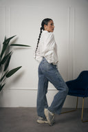 CAMICIA BIANCA MANICA FIORE
