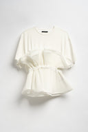 T-SHIRT VOLANT BIANCA