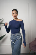MAGLIA MANICA LUNGA BLU