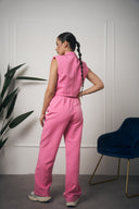 TAILLEUR ROSA GILET CON SPALLE IMBOTTITE