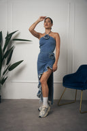 COORDINATO DENIM TOP E GONNA