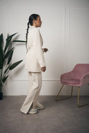 TAILLEUR BEIGE CON FASCIA CHIARO